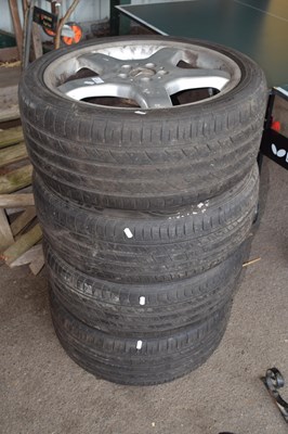 Lot 427 - A set of Mercedes AMG alloys with tyres