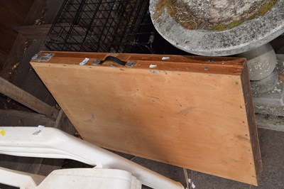 Lot 436 - A dog cage together with a folding pasting table