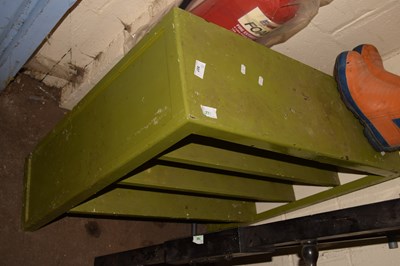 Lot 807 - Green painted shelf unit
