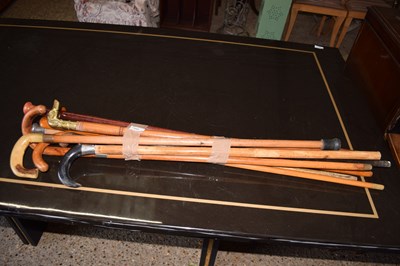 Lot 352 - Mixed Lot: Walking sticks to include silver...