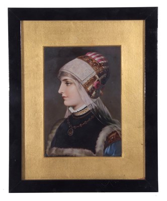 Lot 26 - 19th-century KPM-style plaque finely painted...