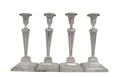 Lot 235 - A set of four late Victorian silver...
