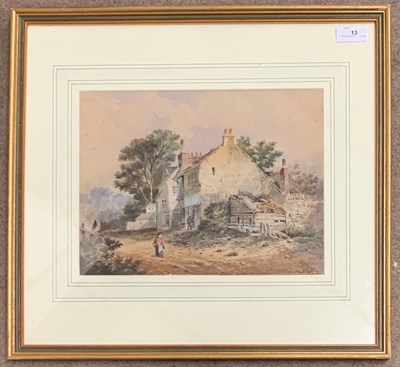 Lot 13 - Tobias Young (fl.1811-1822), Village scene,...