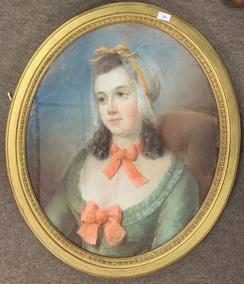 Lot 19 - French School, 19th century, Bust portrait of...