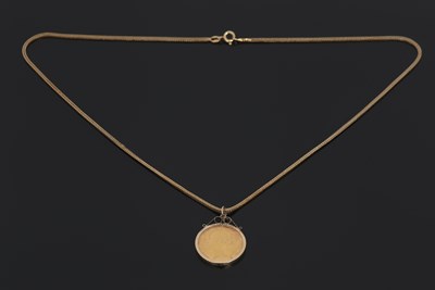 Lot 308 - A sovereign pendant necklace, the 1880...
