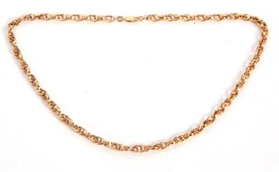 Lot 187 - A fancy link necklace, the double link chain...