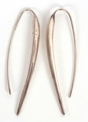 Lot 192 - A pair of silver earrings by Wright & Teague,...