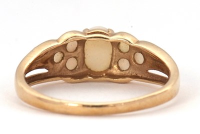 Lot 62 - A 9ct opal ring, with a central oval opal...