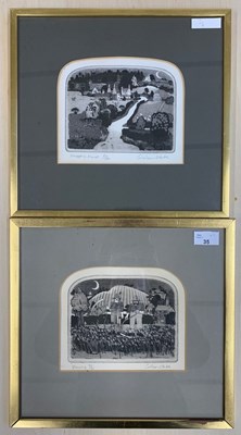 Lot 35 - Graham Clarke (British, b.1941), "Mowers" and "...