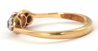 Lot 63 - A three stone diamond ring, set with three...