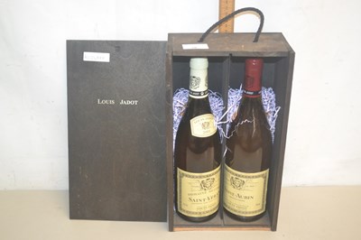 Lot 38 - Two bottles of wine maked St Aubin, bottled by...