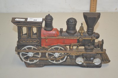 Lot 40 - A metal doorstop modelled as a locomotive