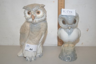 Lot 44 - A Nao model of an owl and one other (2)