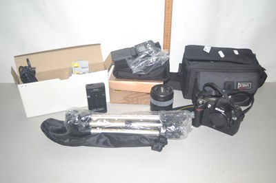 Lot 53 - Quantity of camera equipment and lenses...