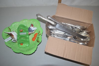 Lot 55 - Two Royal Crown Derby gold stopper birds, a...