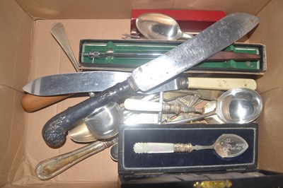 Lot 66 - Box containing a quantity of flat ware...