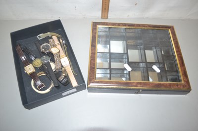 Lot 77 - Quantity of mens wristwatches in display cases