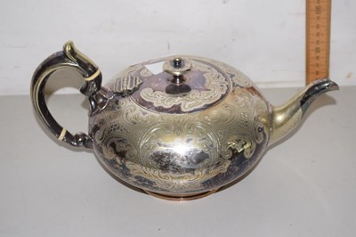 Lot 91 - A plated kettle