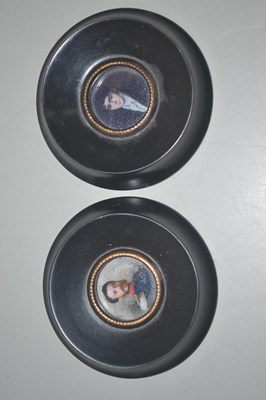Lot 113 - Plastic bag containing two miniatures in...