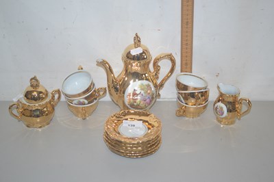 Lot 139 - Continental porcelain coffee set with coffee...