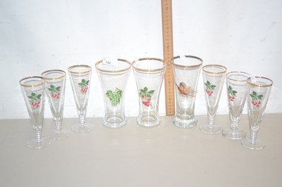 Lot 142 - Group of drinking glasses