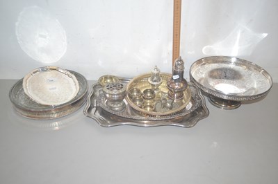 Lot 155 - Quantity of plated wares, sugar sifter etc