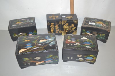 Lot 181 - Quantity of modern lacquered jewellery boxes...