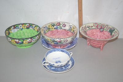 Lot 183 - A Mailing ware lustre bowl together with two...