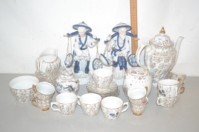 Lot 184 - An English china coffee set together with...