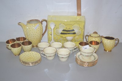 Lot 190 - A Carlton ware coffee set, the yellow ground...