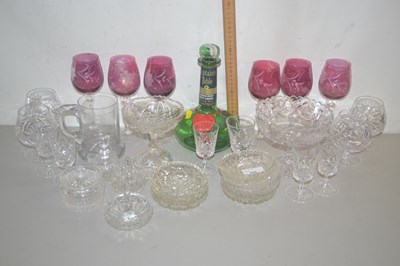 Lot 194 - Collection of cut glass ware, drinking glasses,...