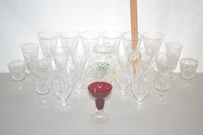 Lot 197 - Collection of cut glass drinking glasses