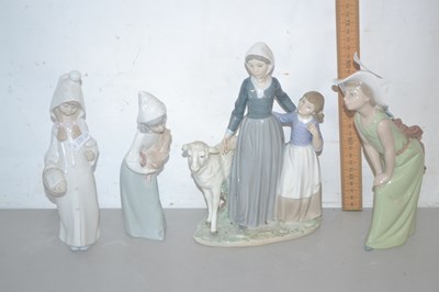 Lot 215 - Group of four Lladro figures