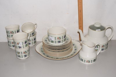 Lot 219 - A Royal Doulton tea set in the tapestry patter...