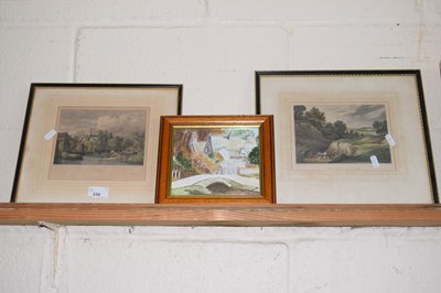 Lot 230 - Coloured print of Beccles and further coloured...