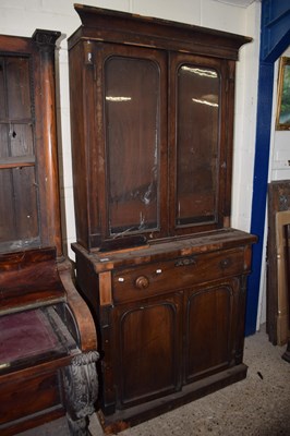 Lot 242 - A Victorian dresser with display cabinet above