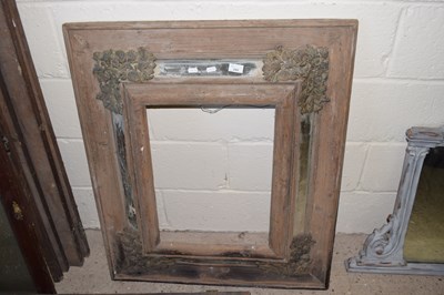 Lot 249 - A large wooden mirror frame, lacking miror