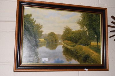 Lot 253 - Print of a river fishing scene