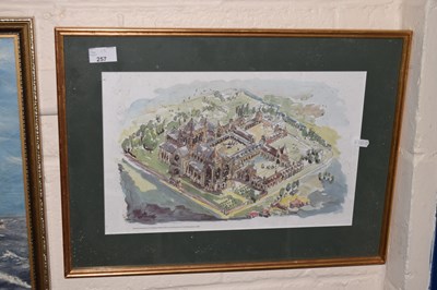 Lot 257 - Print of Croyland Abbey prior to dissolution...