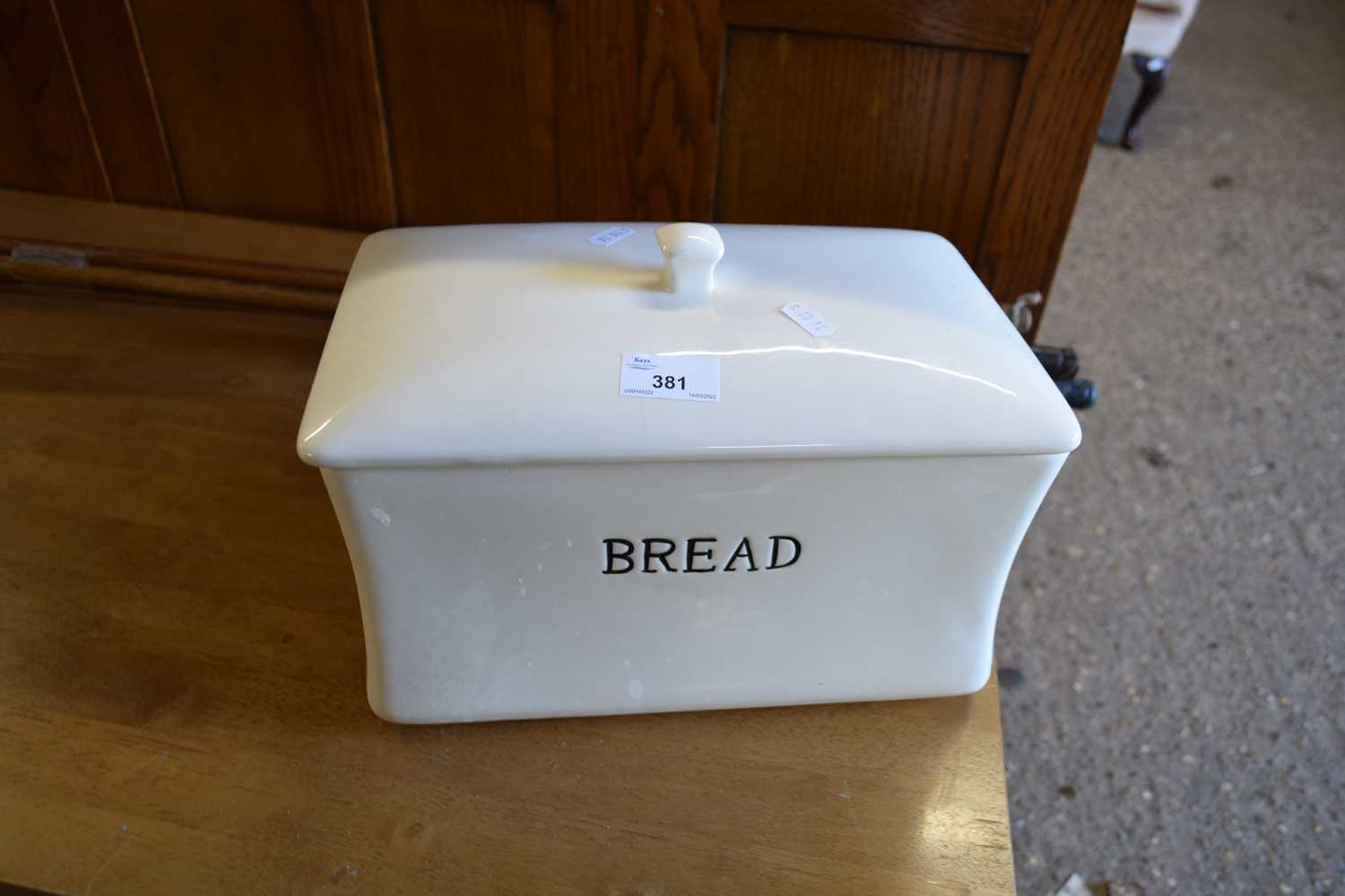 Lot 381 - MODERN CERAMIC BREAD BIN