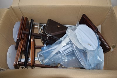 Lot 544 - Box containing a quantity of wooden stands for...