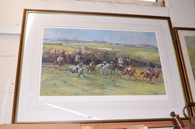 Lot 545 - Limited edition of a horse racing scene,...