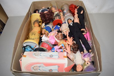 Lot 553 - Box containing a quantity of modern dolls