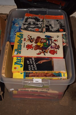 Lot 594 - Box of mixed books to include children's annuals
