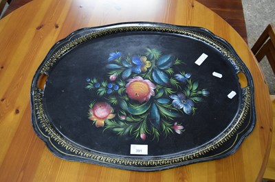 Lot 391 - 20TH CENTURY RUSSIAN TOLEWARE TYPE PAINTED...