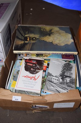 Lot 628 - Large box of various books relating to railway