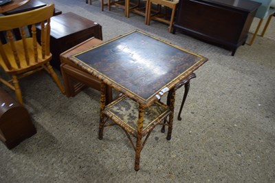Lot 394 - VICTORIAN BAMBOO FRAMED TWO-TIER TABLE, 57CM WIDE