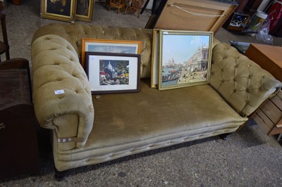 Lot 397 - VICTORIAN BUTTON UPHOLSTERED DROP END SOFA...