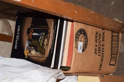 Lot 691 - One box of various auction catalogues and...