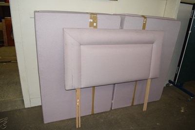 Lot 696 - A pink double duvan bed and headboard